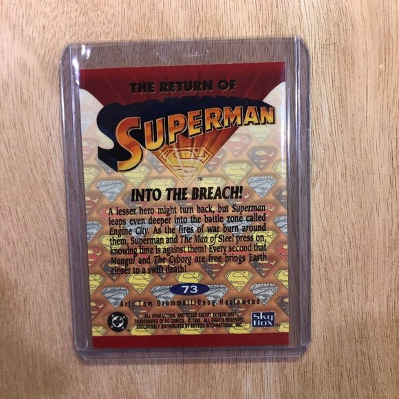 1993 The Return Of Superman Card - Card #73 - Picture 2 of 2